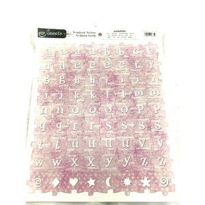 Pink alphabet imagination word scrapbook stickers